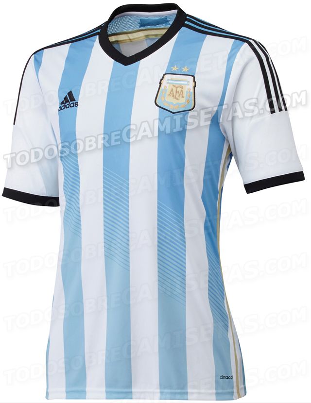 TODOS LOS DETALLES: Uniforme Titular Adidas De Argentina (Brasil 2014 ...